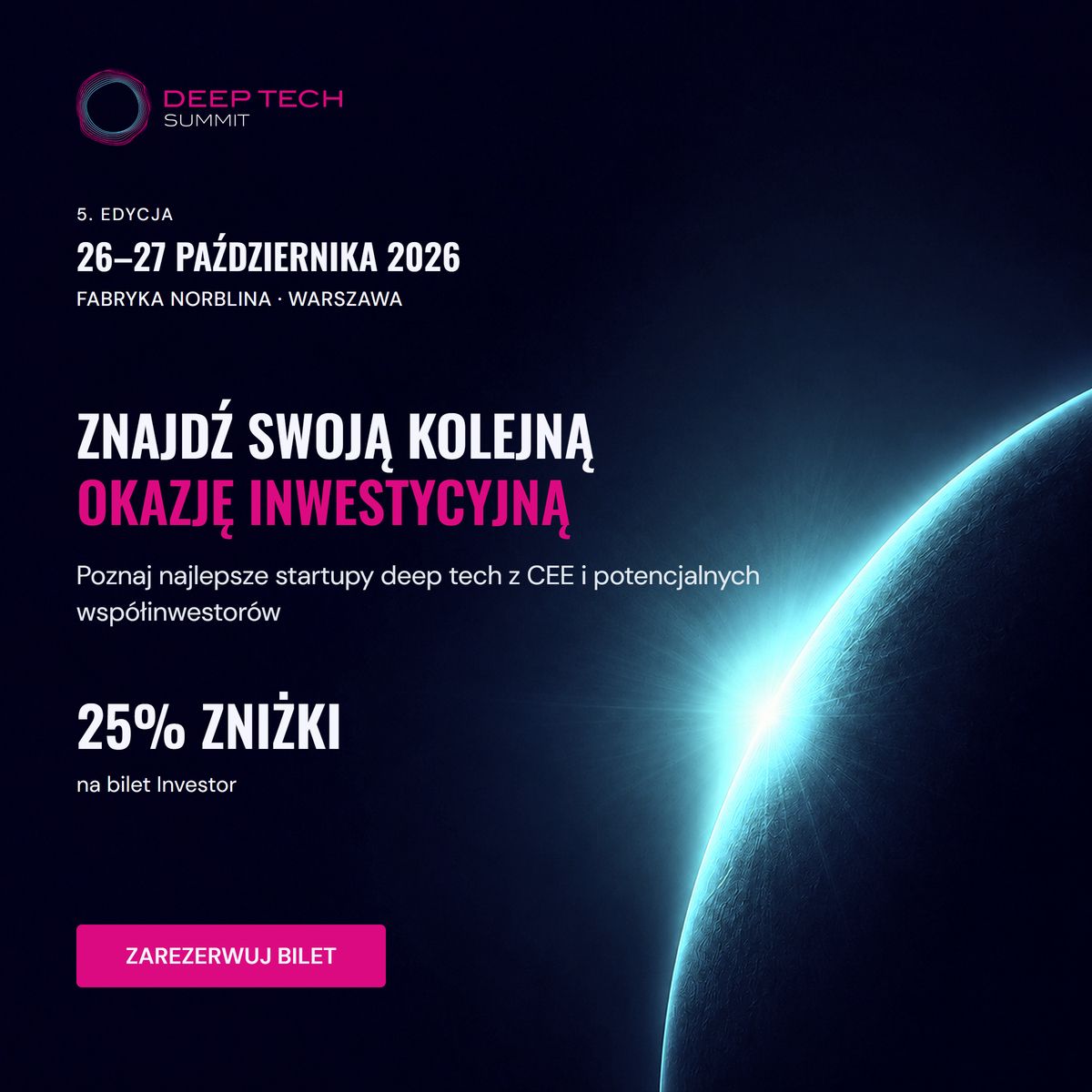 Konferencja Deep Tech Summit  26-27.10.2026
